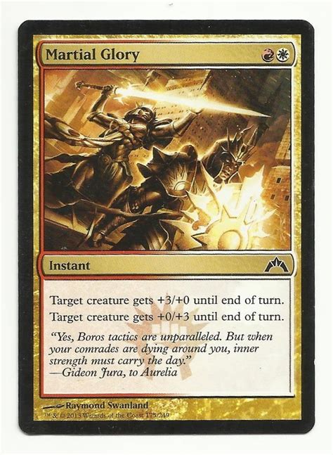 Martial Glory X1 Mtg Mp Gatecrash Red White Instant Magic Card Tcg Gc