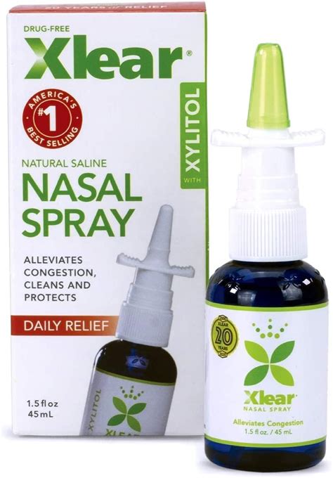Buy XLEAR Nasal Spray Pack Of 2 With Xylitol Saline Purified Water