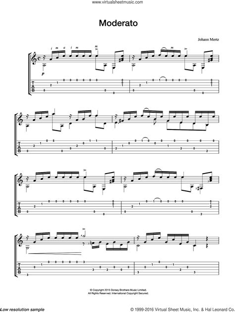 Do you dream of playing the guitar but feel overwhelmed by random lessons over the internet? Mertz - Moderato sheet music for guitar solo (chords) PDF