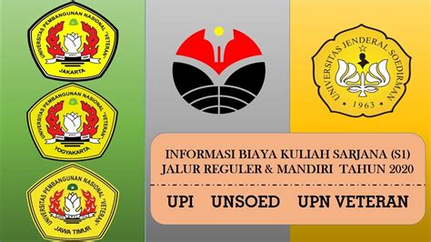 Ada aturan khusus yang memberi. Info Biaya Kuliah Reguler & Mandiri 2020 UPI UNSOED UPNV - YouTube