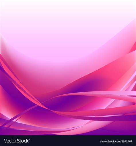 Colorful Waves Isolated Abstract Background Pink Vector Image