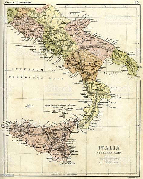 Carte Antique Du Sud De Litalie Vecteurs Libres De Droits Et Plus D