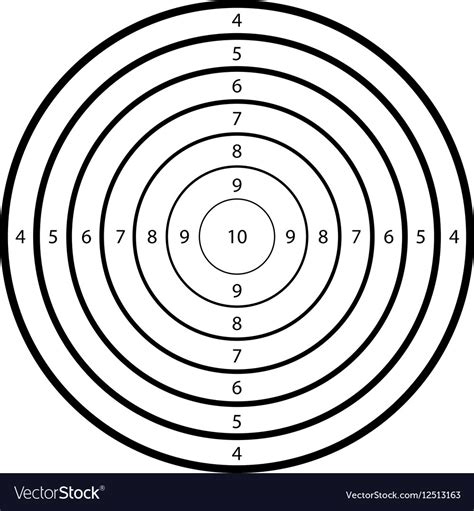 Some shooting ranges are operated by military or law enforcement agencies. Target for shooting at a range Royalty Free Vector Image