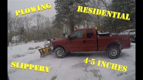 Snow Plowing Residential Properties 5 Inches Of Snow Youtube