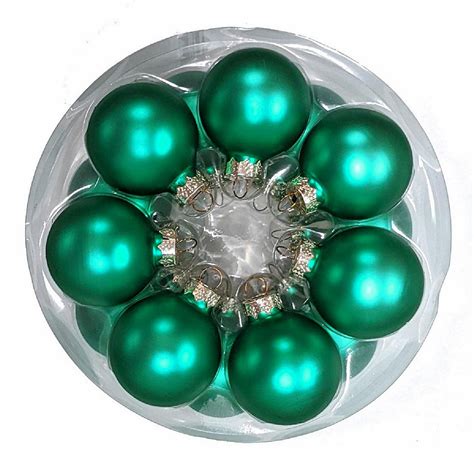 green christmas matte glass ball ornaments 2 inch set of 14 oriental trading