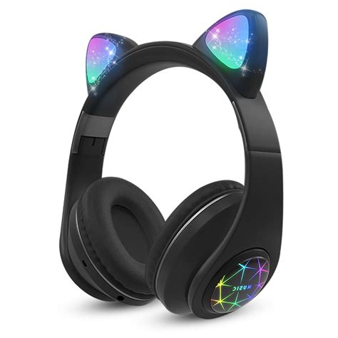 Eeekit Bluetooth Headphones Wireless Over Ear Cat Ear Headphones With