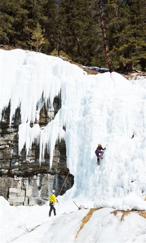 Ice Climbing In Banff Canada Editorial Stock Image Image Of Canada