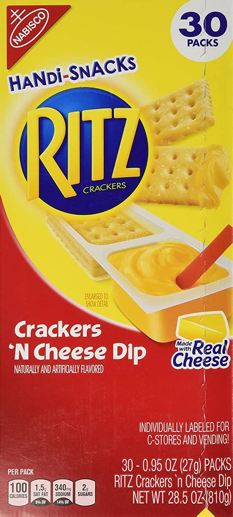 Ritz Handi Snacks Crackers N Cheese Dip 30 Snack Packs