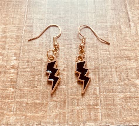 Lightning Bolt Earrings Etsy