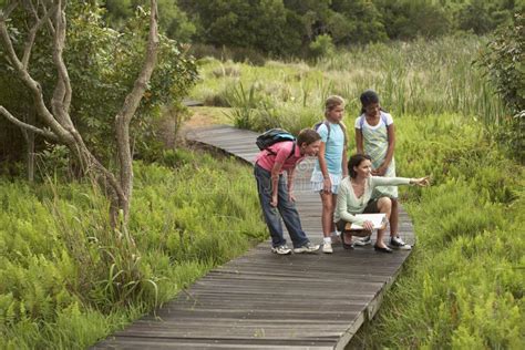 Teacher With Children On Field Trip Royalty Free Stock Image Image