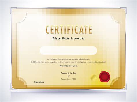 Golden Certificate Template 675763 Vector Art At Vecteezy