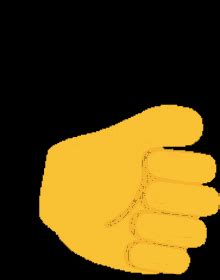 A Yellow Hand Pointing At Something On A Black Background