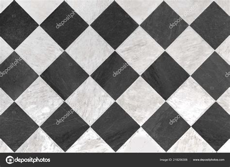 Black White Checkered Floor Tiles Background Texture Stock Photo By