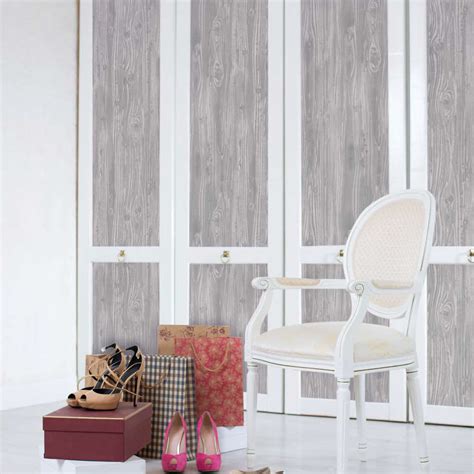 Woodgrain Pewter Textured Wo079 Wallpaper Self Adhesive Wallpaper