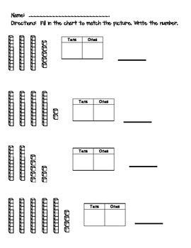Lesson plans and worksheets for grade 1 lesson plans and worksheets for all grades more lessons for grade 1 worksheets, solutions, and videos to help grade 1 students learn how to use the place value chart to record and name tens and ones within a. Counting Tens and Ones | Tens, ones, Math school, Second ...