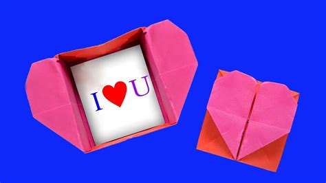 Origami Heart Box And Envelope Youtube