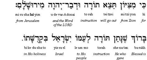 The Hebrew Text Is Written In Black And White