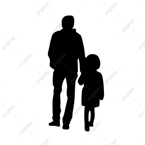 Siluetas De Padre E Hija Png Padre Amor Paternal Niño Png Y Psd