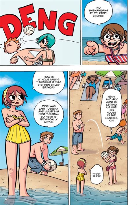 A Comic Strip With People On The Beach