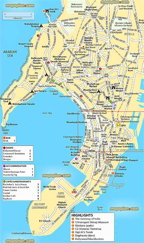Mumbai Tourist Map