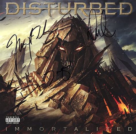 Disturbed Band Signed Immortalized Album Artist Signed Collectibles