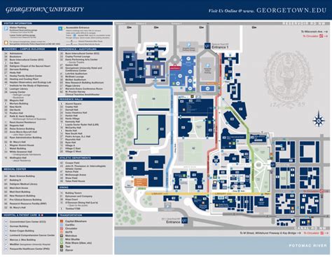 Campus Map Student Centers Georgetown University
