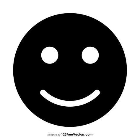 Black Slightly Smiling Face Emoji