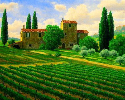 Tuscany Vineyards Hd Wallpaper Tuscany Region Vineyards For 1280 X