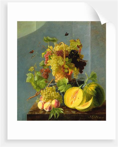 Still Life With Basket Of Grapes And Melons 1815 Posters And Prints By