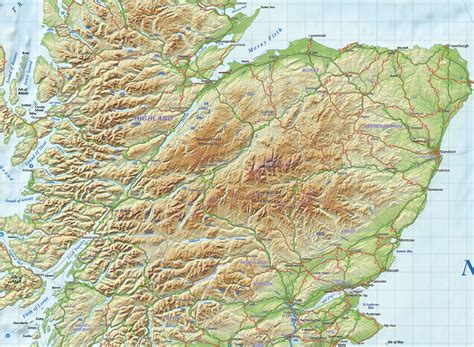 Vector Digital Map Of Scotland Political Regions Road And Rail Plus