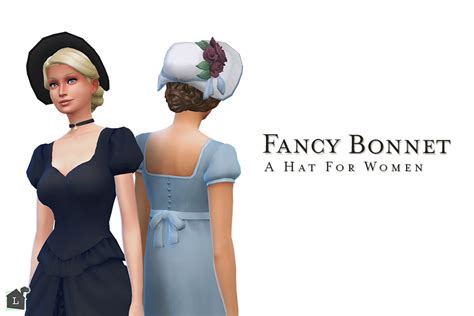 Fancy Bonnet A Hat For Women Sims 4 Sims Sims 4 Dresses
