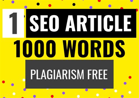 Write 1000 Words Of Seo Optimized Article With Proofreading By