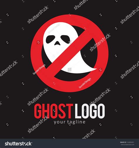 Ghost Logo Icon Symbol Emblem Template Royalty Free Stock Vector