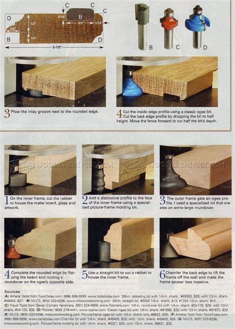 Unique downloadable woodworking plans for the woodworker enthusiast. Router Made Picture Frame • WoodArchivist