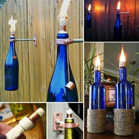 How To Make Wine Bottles Into Tiki Torches Video The Whoot Wine