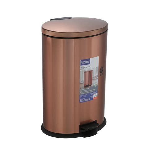 Better Homes Garden Trash Waste Can 105 Gal Oval Copper Finish