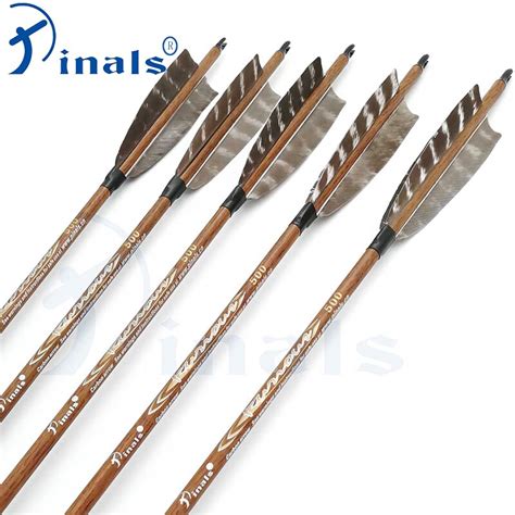 Inals Archery Carbon Arrows Spine 400 500 600 Id62mm Wood Skin Turkey