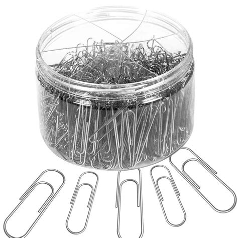 500 Pieces Silver Paper Clips Medium Jumbo Size 28 Mm 50 Mm In Clips
