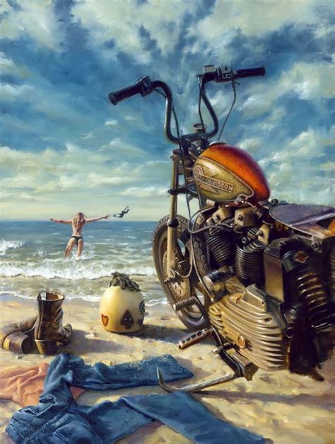 Fuel For The Soul Outstanding Nostalgic Motorcycle Paintings Of