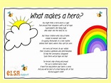 What makes a hero? - poem for children at home - ELSA Support