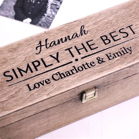 Simply The Best Personalised Wooden Wine Box By Warner S End
