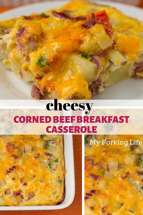 Chop up your corned beef and potatoes, fry with onions, and serve as a wondering how to make corned beef hash? Cheesy Corned Beef Hash Breakfast Casserole | Recipe (With ...