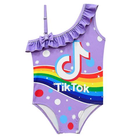 Ins Baby Summer Children Swimsuit Tiktok Letters Printed Kids Girls
