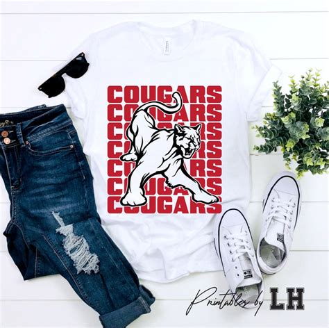 cougars svg football svg cougars t shirt design cougars etsy