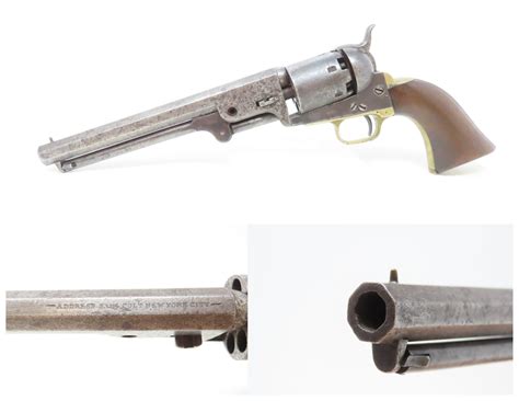 pre civil war era antique colt model 1851 navy 36 cal percussion revolver manufactured in 1852