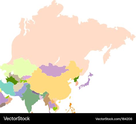 Map Of Asia Royalty Free Vector Image Vectorstock