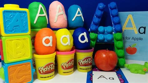 The Letter A With 6 Abc Surprise Eggs A Is For Apple Alligator Anna