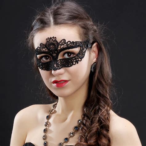 1pcs Hot Sales Black Sexy Lady Lace Mask Cutout Eye Mask For Masquerade Party Fancy Dress