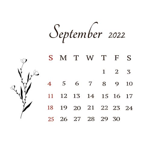 September Calendar Vector Hd Png Images September 2022 Calendar Vector