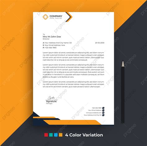 Simple Letterhead Template Design Template Download On Pngtree